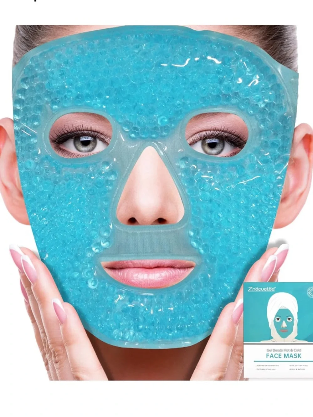 Znocuetod Ice Mask Gel Beads Hot & Cold Compress for Face